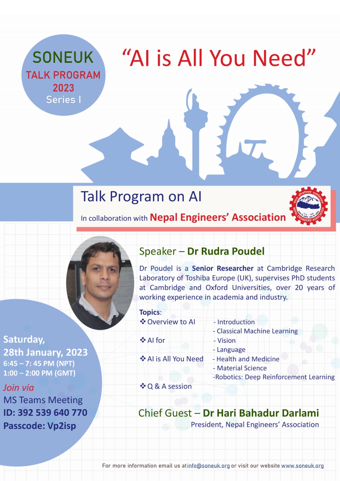 Talk Program on AI, Series I (2022 – 2024)